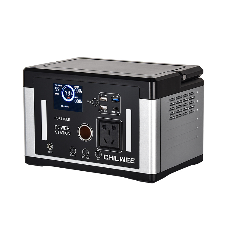700W Smart Portable Power Station Kwa Kuchaji Mwanga